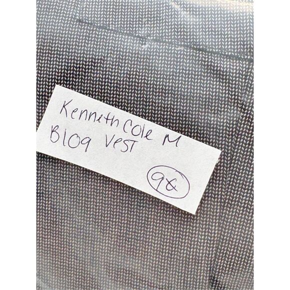 Kenneth Cole‎ Waistcoat Suit Vest Black White Men Size Medium - Picture 10 of 10